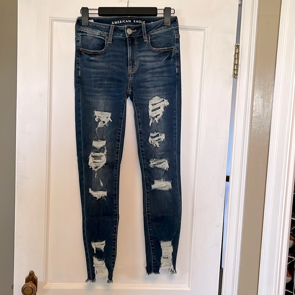 AE Next Level Stretch Distressed Skinny Jeans